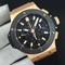 Big-Bang-44mm-Full-Gold-Case-Black-Dial-on-Black-Gummy-Strap-HUB4104 Replica