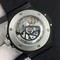 Big-Bang-44mm-Full-Ceramic-Gray-Dial-on-Black-Gummy-Strap-HUB4104 Replica