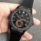 Classic-Fusion-Tourbillon-45mm-PVD-Black-Dial-Crystal-Markers-on-Black-Gummy-Strap Replica