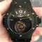 Big-Bang-Tourbillon-Automatic-PVD-Black-Textured-Dial-on-Black-Rubber-Strap Replica
