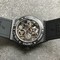 Big-Bang-Tourbillon-Solo-Bang-MD-PVD-Black-Skeleton-Dial-on-Black-Rubber-Strap Replica
