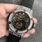Big-Bang-Diamond-Gold-Bezel-Skeleton-Tourbillon-on-Black-Rubber-Strap Replica