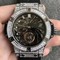 Big-Bang-Diamond-Gold-Bezel-Skeleton-Tourbillon-on-Black-Rubber-Strap Replica