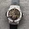 Big-Bang-Diamond-Gold-Bezel-Skeleton-Tourbillon-on-Black-Rubber-Strap Replica