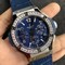 Big-Bang-44mm-SS-Blue-Dial-Diamond-Bezel-on-Blue-Leather-Strap-HUB4104 Replica