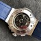 Big-Bang-44mm-SS-Blue-Dial-Diamond-Bezel-on-Blue-Leather-Strap-HUB4104 Replica