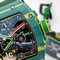 RM-67-02-Sprint-Skeleton-Dial-on-Green-Nylon-Strap-6T51 Replica