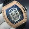 RM052-RG-Real-Tourbillon-EURF-Best-Edition-Skeleton-Skull-Dial-on-Black-Rubber-Strap Replica