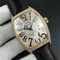 Casablanca-RG-Full-Paved-Diamonds-White-Black-Dial-on-Brown-Leather-Strap-MIYOTA-8215 Replica