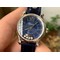 Happy-Sport-36mm-SS-OXF-1-1-Best-Edition-Diamonds-Bezel-Blue-Dial-on-Blue-Leather-Strap-A2892 Replica
