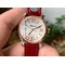 Happy-Sport-36mm-SS-OXF-1-1-Best-Edition-Pink-Dial-Diamonds-RG-Bezel-on-Red-Leather-Strap-A2892 Replica