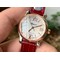 Happy-Sport-36mm-SS-OXF-1-1-Best-Edition-Pink-Dial-Diamonds-RG-Bezel-on-Red-Leather-Strap-A2892 Replica