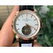Traditionnelle-Tourbillon-YG-OXF-Best-Edition-White-Dial-on-Black-Leather-Strap Replica