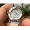 Happy-Sport-Automatic-SS-30mm-YF-1-1-Best-Edition-White-Dial-on-Light-Blue-Leather-Starp-A2892 Replica