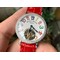 Color-Dreams-Tourbillon-SS-Diamond-Bezel-Arabic-Numerals-Markers-on-Red-Croco-Leather-Strap Replica