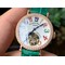Color-Dreams-Tourbillon-RG-Diamond-Bezel-Arabic-Numerals-Markers-on-Green-Croco-Leather-Strap Replica