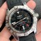 Avenger-GMT-SS-GF-1-1-Best-Edition-Black-Dial-Roman-Markers-on-Black-rubber-Strap-A2836-V2 Replica