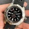 Avenger-GMT-SS-OXF-1-1-Best-Edition-Black-Dial-Stick-Markers-Diamonds-Bezel-on-Black-Rubber-Strap-A2836 Replica
