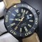 Aquaracer-Calibre-5-PVD-43mm-OXF-1-1-Best-Edition-Ceramic-Bezel-Black-Dial-on-Brown-Nylon-Strap-SW200 Replica