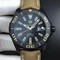 Aquaracer-Calibre-5-PVD-43mm-OXF-1-1-Best-Edition-Ceramic-Bezel-Black-Dial-on-Brown-Nylon-Strap-SW200 Replica