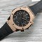 Hublot-Chrono-Gold-Black-Hight-Version-on-Black-Leather-Strap Replica