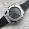 Hublot-Chrono-Silver-Hight-Version-On-Black-Rubber-Strap Replica