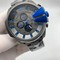 Diesel-Full-Grey-Blue-Numbers-On-Grey-SS-Strap Replica