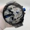 Diesel-Full-Black-White-Dial-Mr-Daddy-On-Black-SS-Strap Replica