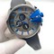 Diesel-Full-Grey-Case-Blue-On-Grey-Leather-Strap Replica