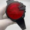 Diesel-Full-Black-On-Black-Leather-Strap-Mega-Shief-Red-Glass Replica