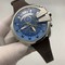 Diesel-Grey-Case-Blue-Dial-On-Black-Leather-Strap Replica