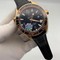 Omega-Seamaster-Black-Dial-Gold-Case-on-Black-Leather-Strap Replica