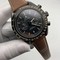 Omega-Speedmaster-Black-Dial-Chrono-on-Brown-Leather-Strap Replica