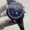 Omega-Speedmaster-Chrono-Blue-on-Blue-Leather-Strap Replica