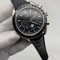 Omega-Speedmaster-Chrono-Black-on-Black-Leather-Strap Replica