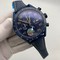 Tag-Heuer-Full-Blue-Dial-Chrono-on-Blue-Leather-Strap Replica