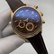 Tag-Heuer-Brown-Gold-Dial-Chrono-on-Brown-Leather-Strap Replica