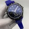 Tag-Heuer-Black-Dial-Chrono-on-Blue-Rubber-Strap Replica