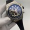 Tag-Heuer-Silver-Case-Skeleton-on-Black-Rubber-Strap Replica
