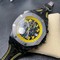 Royal-Oak-Offshore-Bumble-Bee-Forged-Carbon-1-1-JF-Best-Edition-on-Leather-Strap-7750-V2-w-Cyclops-and-DW-Mod Replica