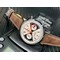 Top-Time-Chrono-SS-GF-1-1-Best-Edition-White-Dial-on-Brown-Leather-Strap Replica