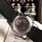 Coru-Babble-Case-Black-Skull-on-Brown-Leather-Strap Replica