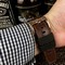 Coru-Babble-Case-Gold-Skull-on-Brown-Leather-Strap Replica