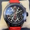 Calibre-Heuer-01-Chrono-SS-PVD-XF-1-1-Best-Edition-Skeleton-Dial-Red-Hand-on-Red-Rubber-Strap Replica