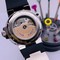UN-Classic-Rome-Black-Dial-Silver-Case-on-Black-Rubber-Strap Replica