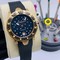 UN-Diamond-Black-Dial-Case-Gold-Rubber-Strap Replica