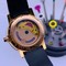 UN-Diamond-Blue-Dial-Case-Gold-Rubber-Strap Replica