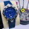 UN-Diamond-Blue-Dial-Case-Silver-Rubber-Strap Replica