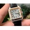 Santos-27-5mm-SS-RG-XF-1-1-Best-Edition-Silver-Dial-on-Black-Croco-Strap-Ronda-Quartz Replica