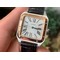 Santos-27-5mm-SS-RG-XF-1-1-Best-Edition-Silver-Dial-on-Black-Croco-Strap-Ronda-Quartz Replica
